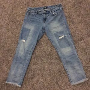 GAP ripped patch jeans
